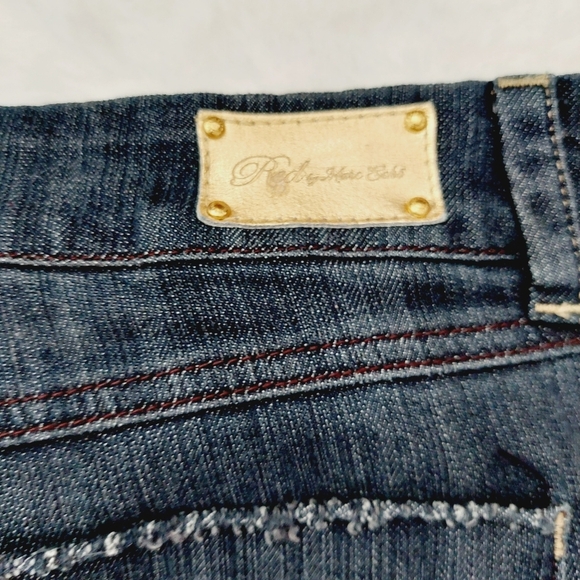 NEW Red by Marc Ecko Dark Wash Blue Embroidered Pockets Wide Leg Jeans P785 - Picture 9 of 14